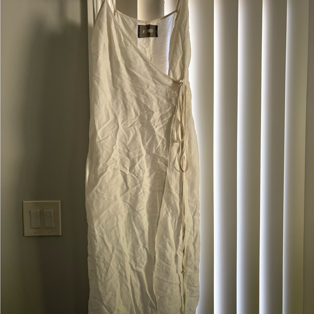 Reformation white wrap Dress